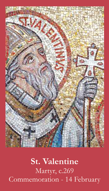 St. Valentine Prayer Card 